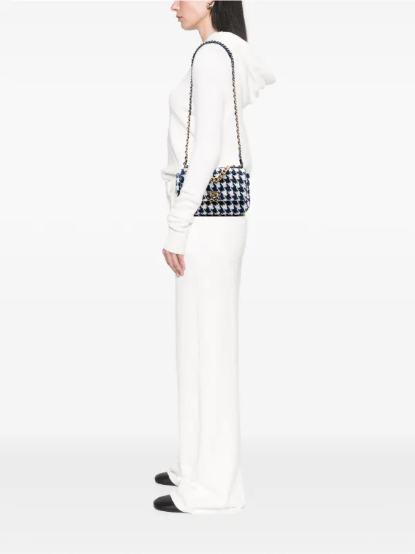 CHANEL Pre-Owned 2021 ミディアム ハウンドトゥース ツイード 19