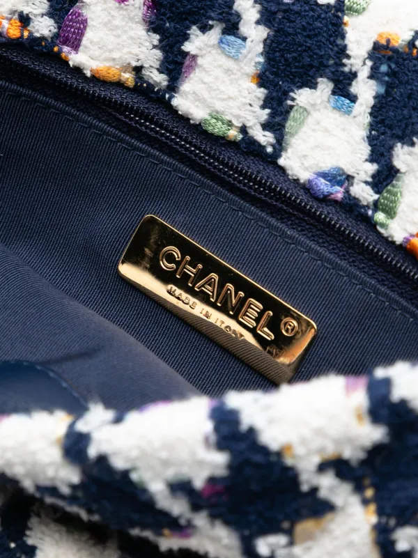 CHANEL Pre-Owned 2021 ミディアム ハウンドトゥース ツイード 19