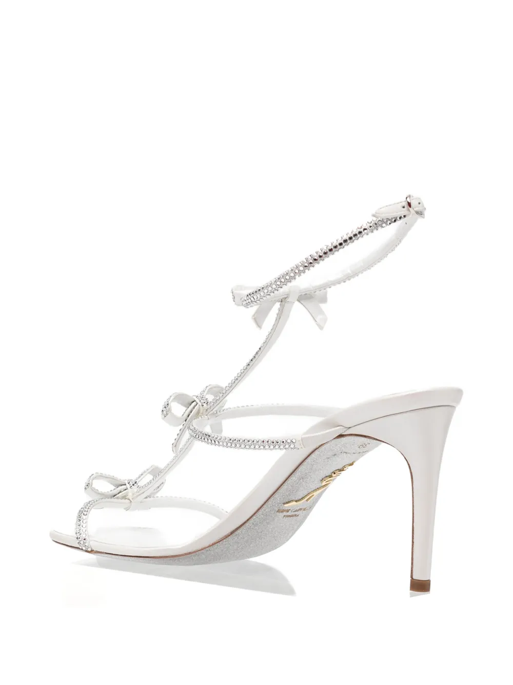 René Caovilla 80mm Caterina heeled sandals Wit