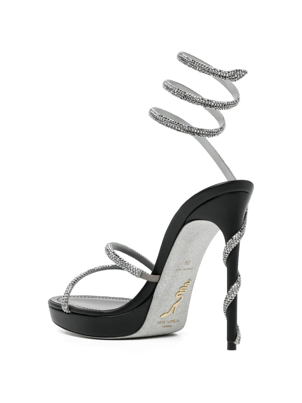 René Caovilla Margot sandalen Zwart