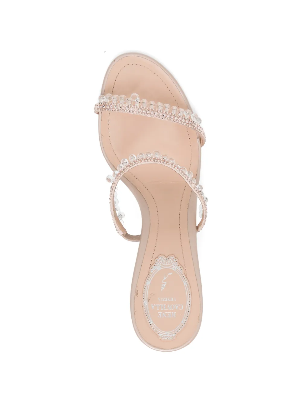 René Caovilla 65mm Chandelier sandals Beige