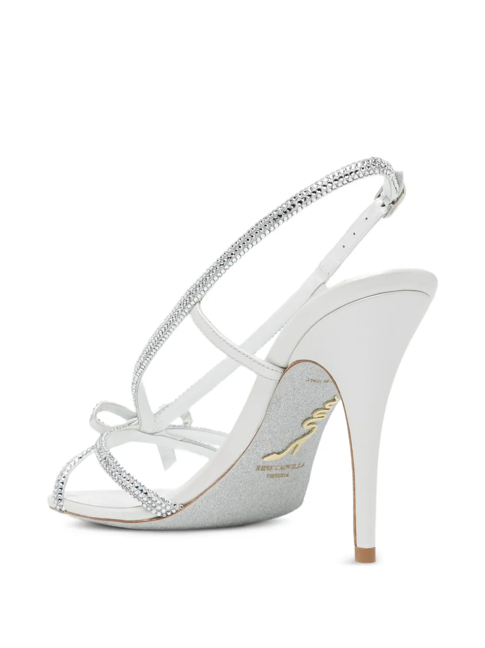 René Caovilla 100mm Lynette sandals Wit