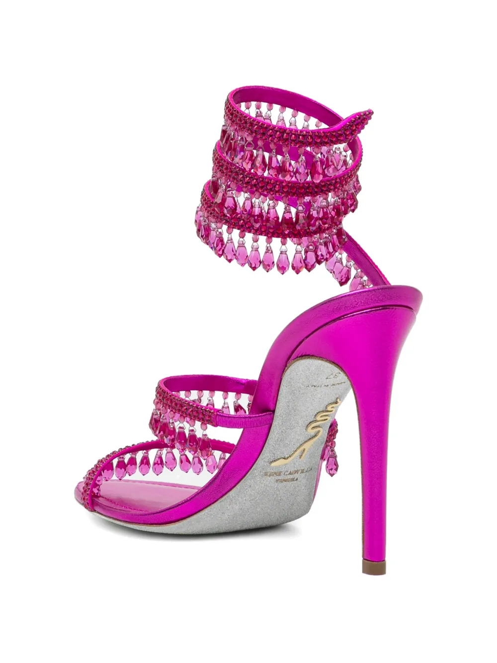 René Caovilla 105mm Chandelier sandals Roze