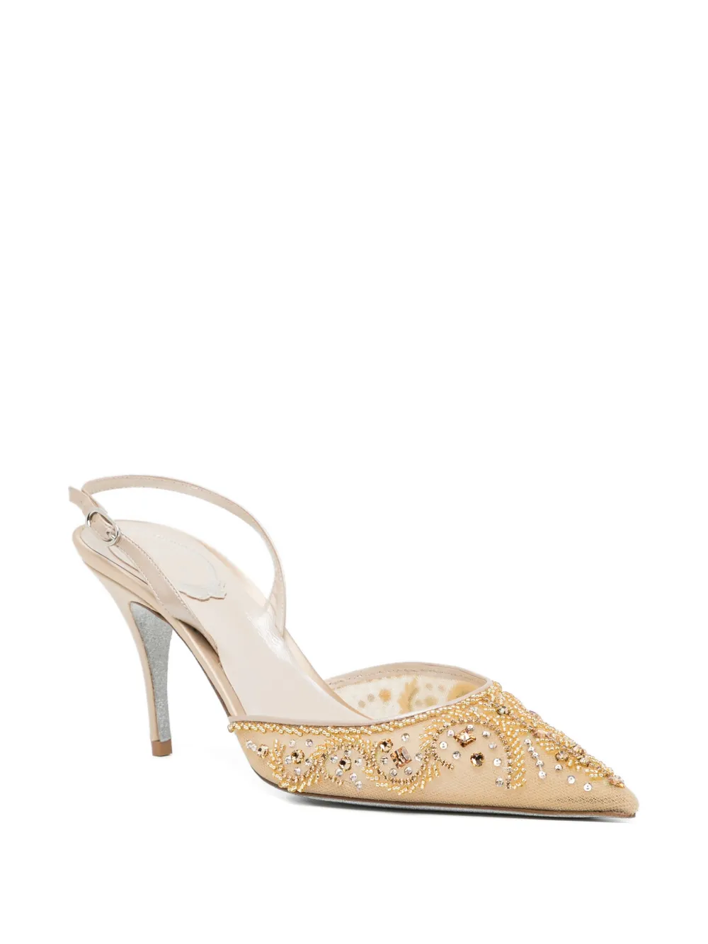René Caovilla Verfraaide pumps Beige