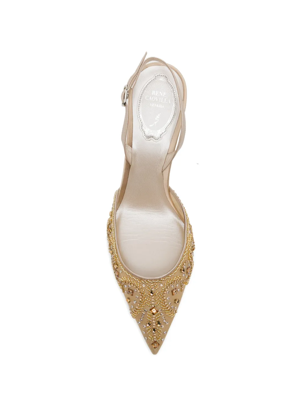 René Caovilla Verfraaide pumps Beige