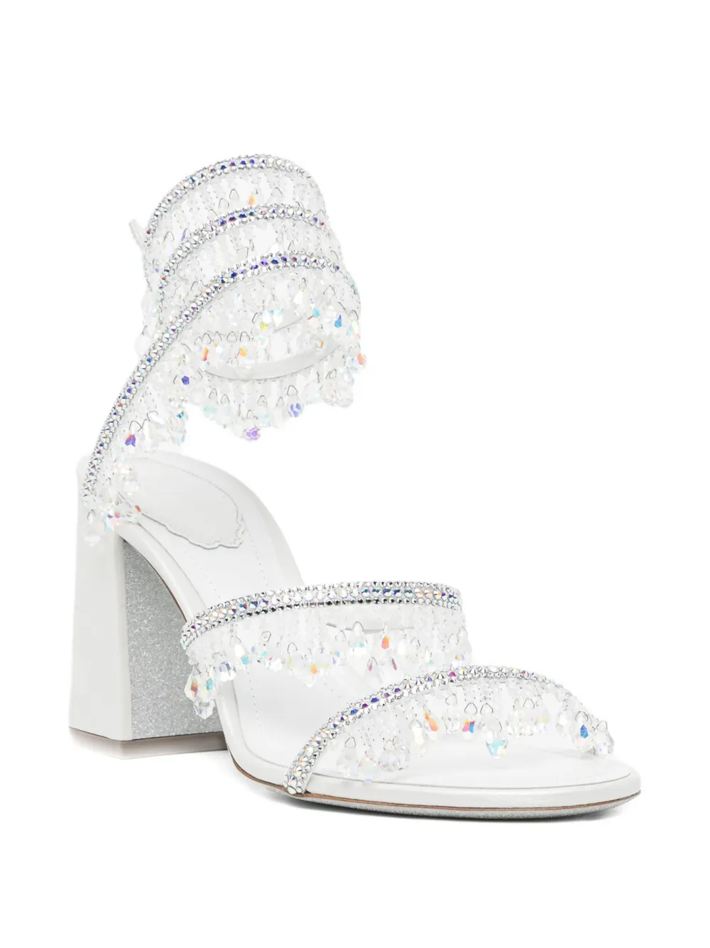 René Caovilla 80mm Jahanara sandals Wit