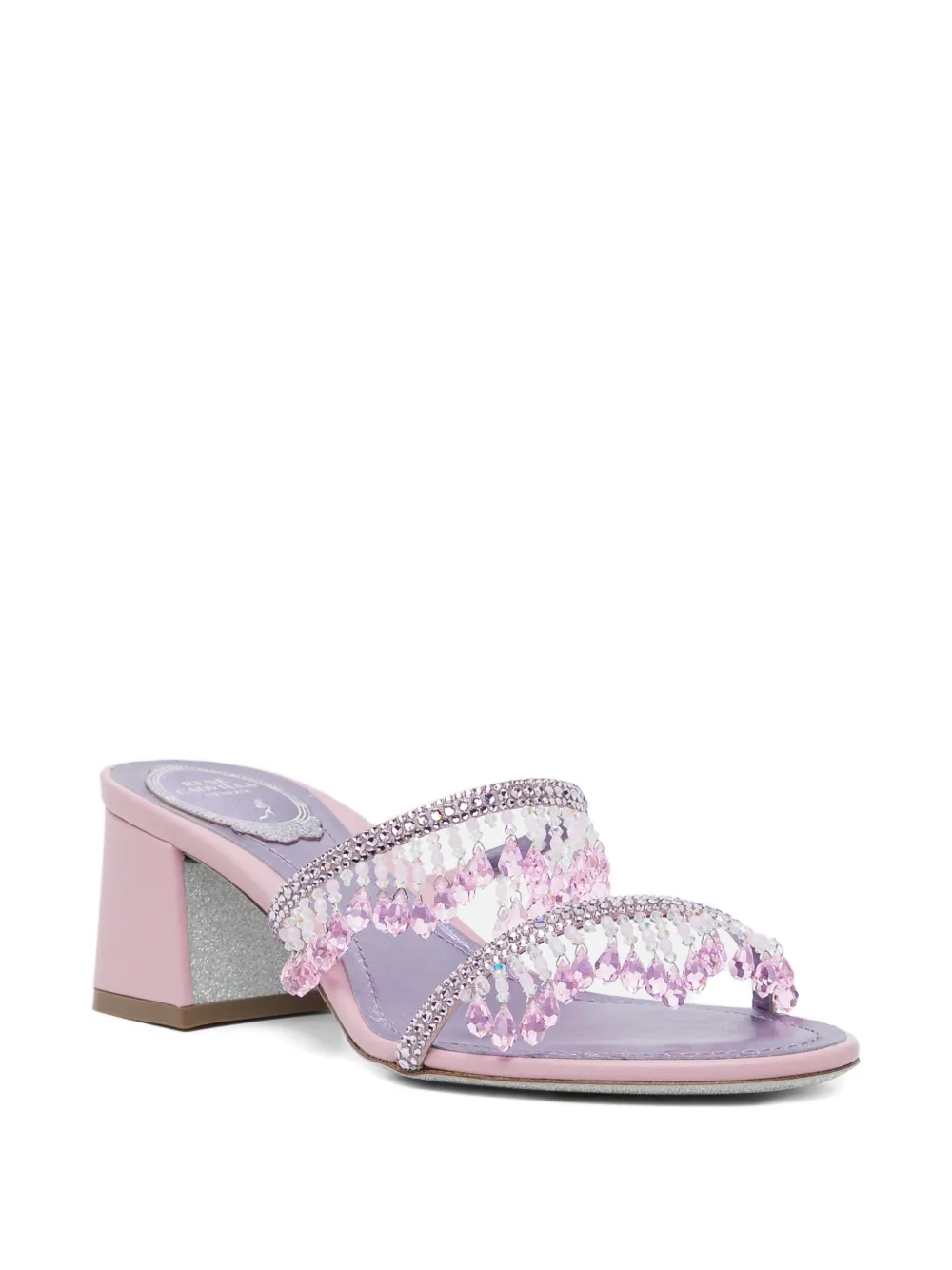 René Caovilla 50mm embellished sandals Paars