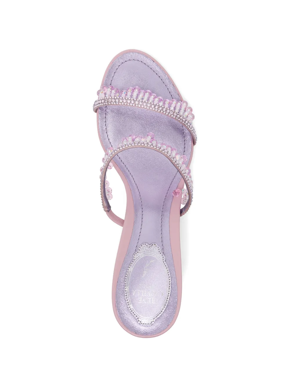 René Caovilla 50mm embellished sandals Paars
