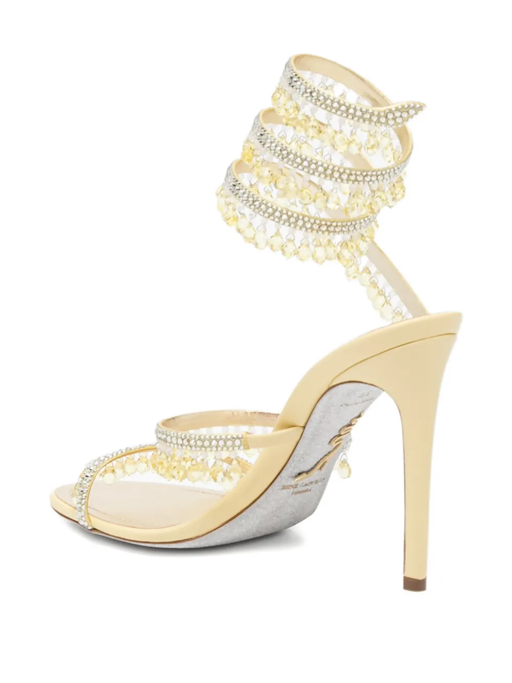 René Caovilla 105mm Chandelier sandal Geel