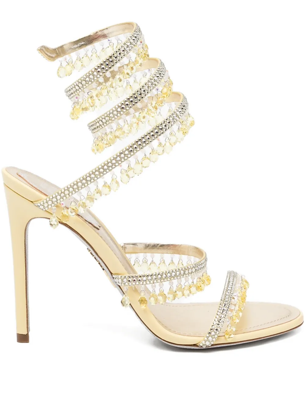René Caovilla 105mm Chandelier sandal Geel
