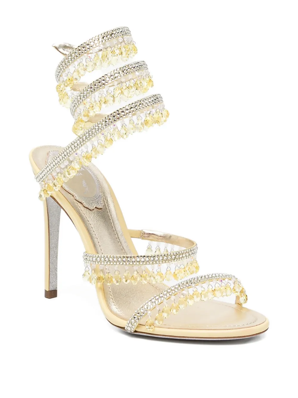 René Caovilla 105mm Chandelier sandal Geel