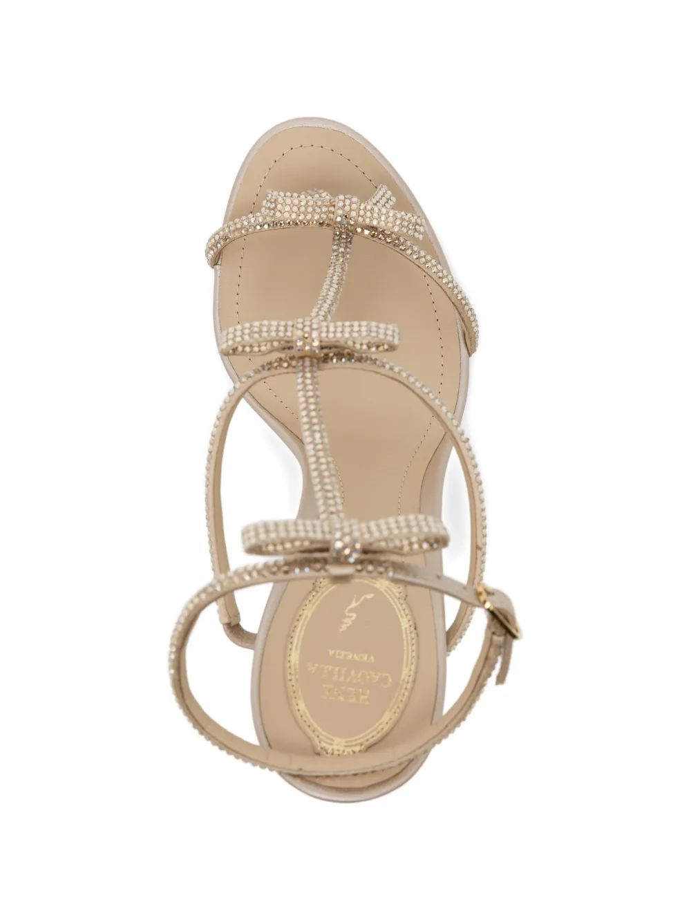 René Caovilla 105 mm Caterina sandalen Beige