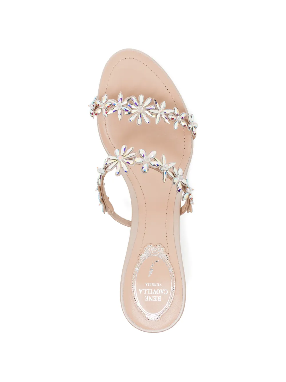 René Caovilla 50mm Eva sandals Beige