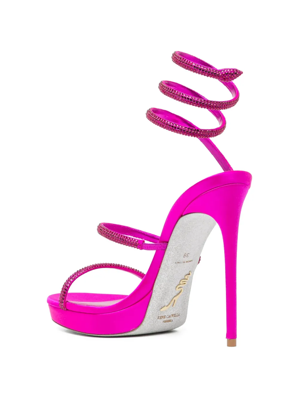 René Caovilla 120mm embellished sandals Roze