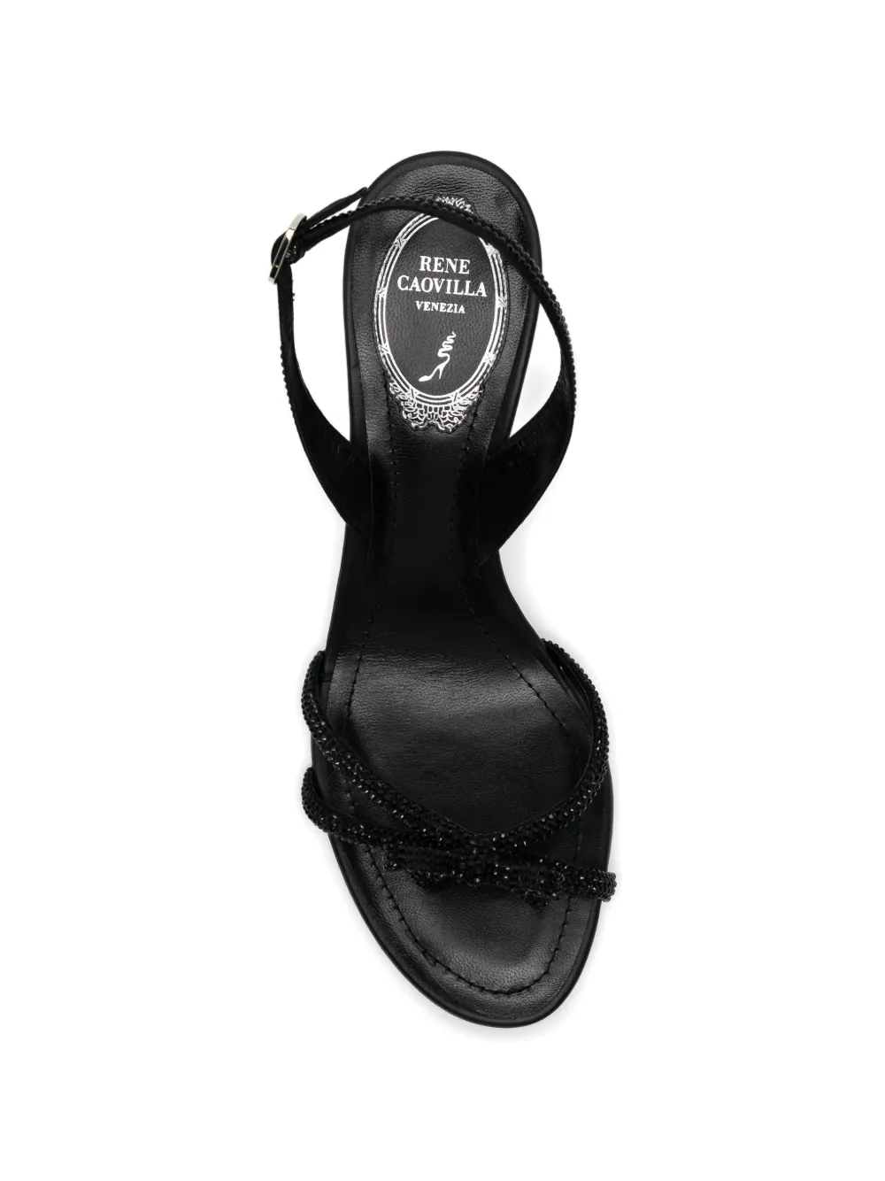 René Caovilla 80mm embellished sandals Zwart