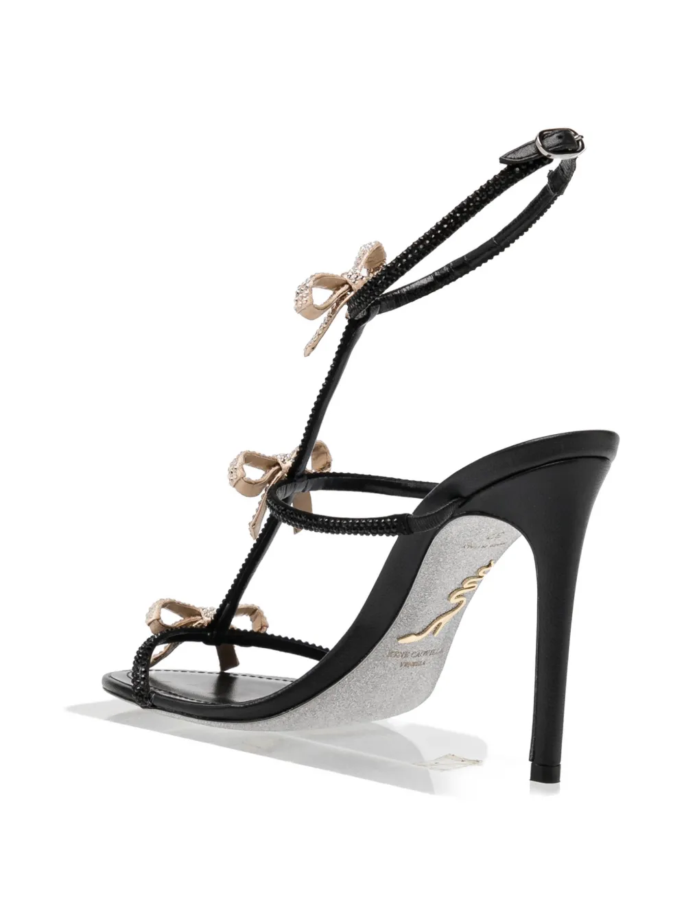 René Caovilla 105mm Caterina heeled sandals Zwart