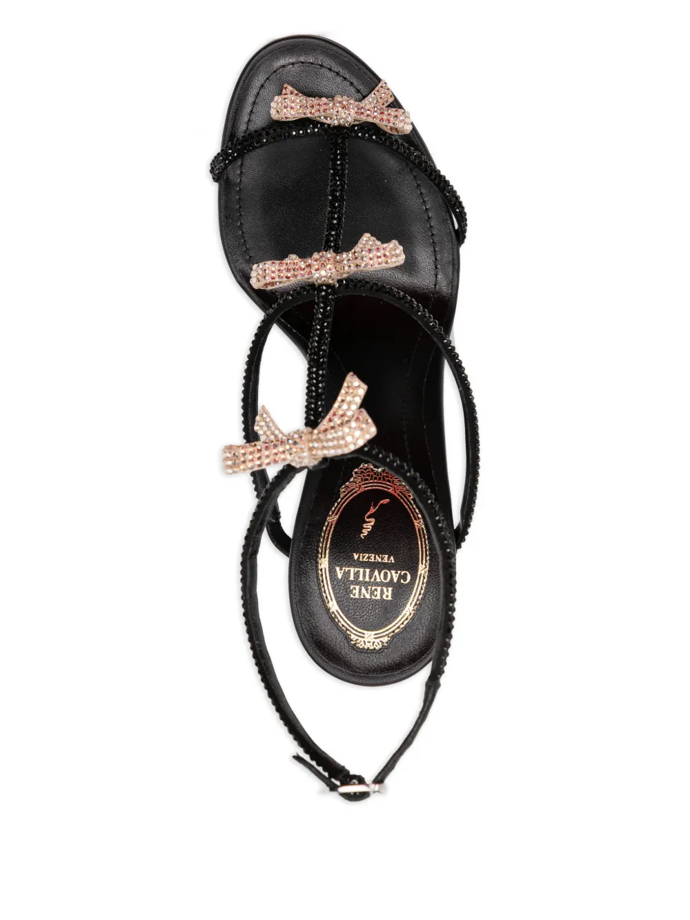 René Caovilla 105mm Caterina sandalen met hak Zwart