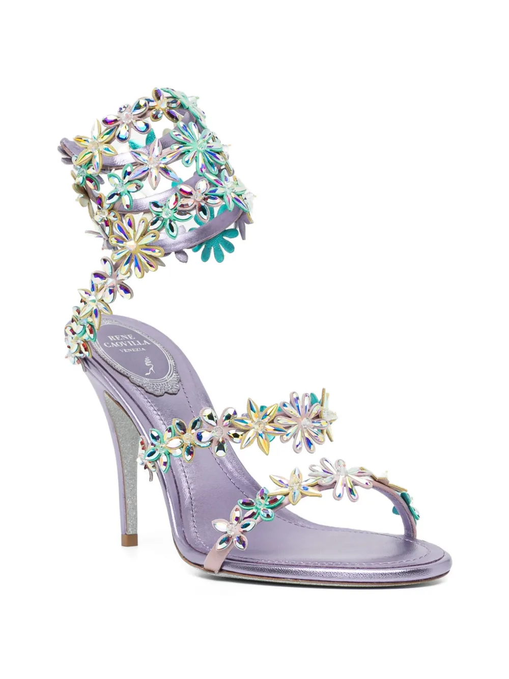 René Caovilla 80mm Eva sandals Paars