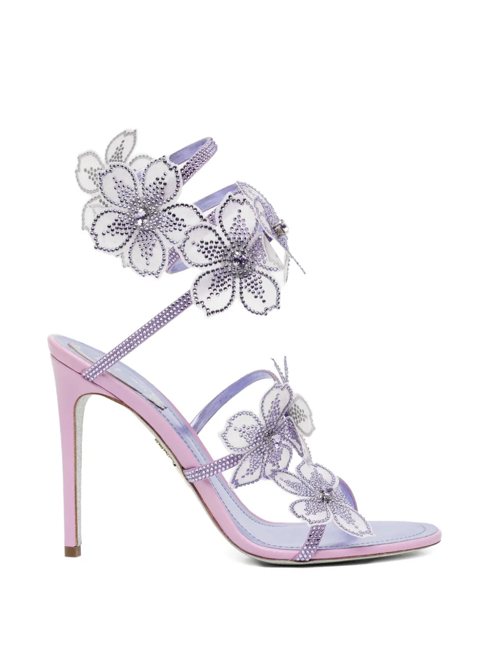 René Caovilla 105mm Peach Flower sandals Paars