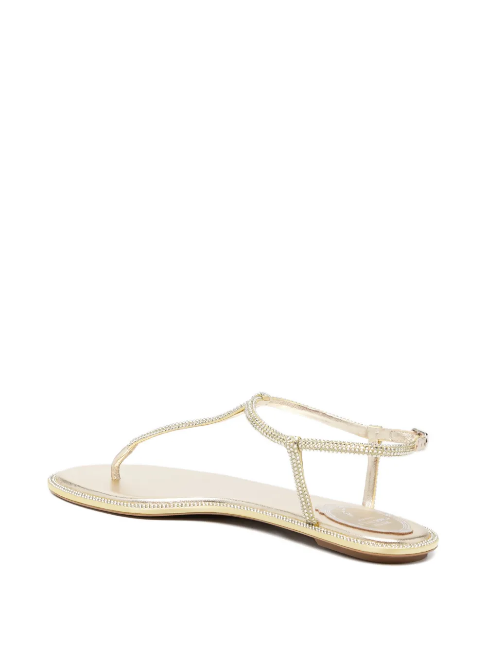 René Caovilla Diana flat sandals Geel