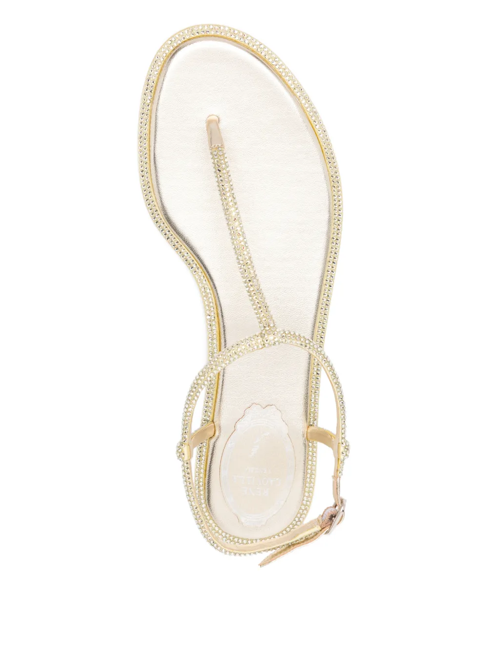 René Caovilla Diana flat sandals Geel