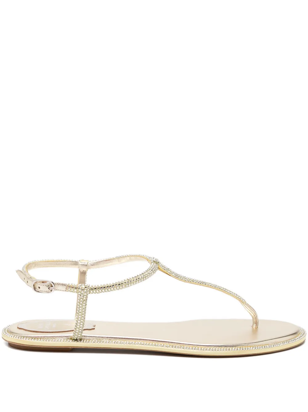 René Caovilla Diana flat sandals Geel