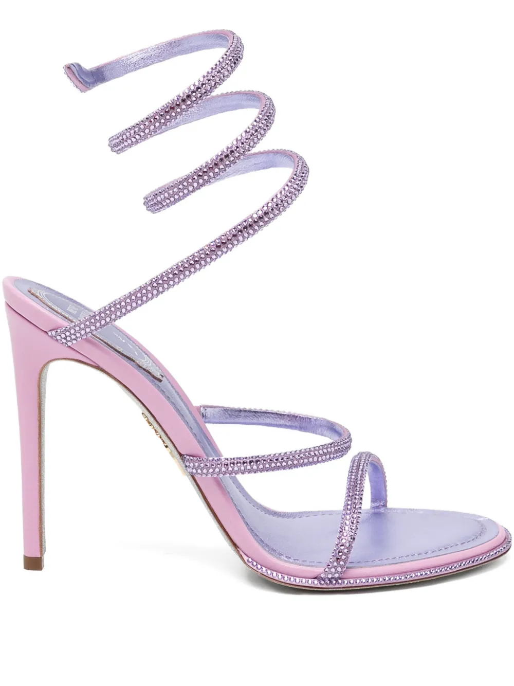 René Caovilla 105mm Cleo heeled sandals Paars