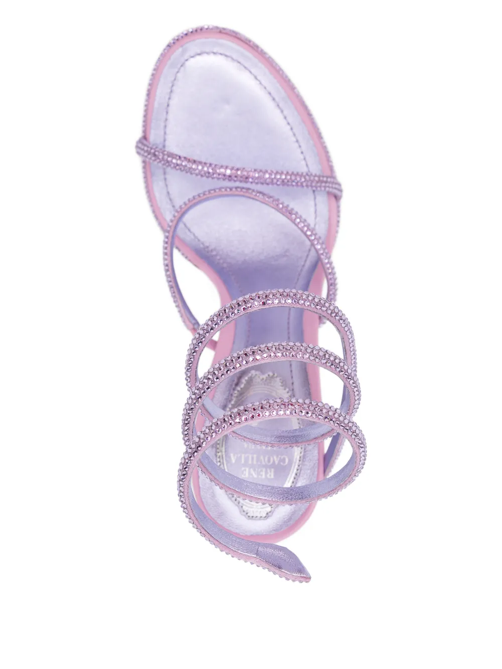 René Caovilla 105mm Cleo heeled sandals Paars