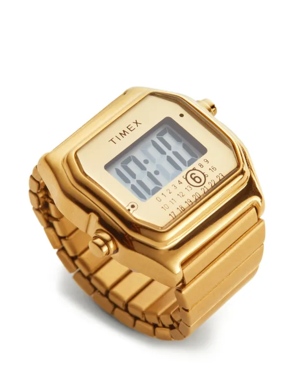 MM6 Maison Margiela x Timex Digital 19mm Ring Watch | Gold