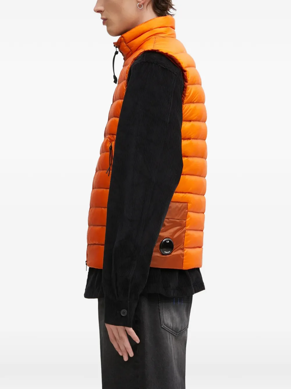 C.P. Company quilted Goggle-lens gilet Oranje