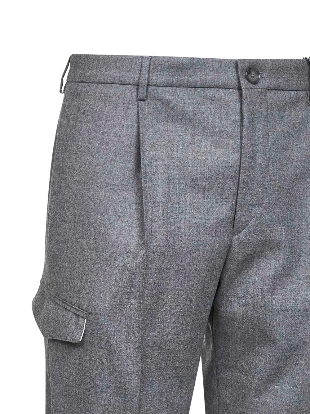 Tagliatore Plooibroek met klepzak Grijs