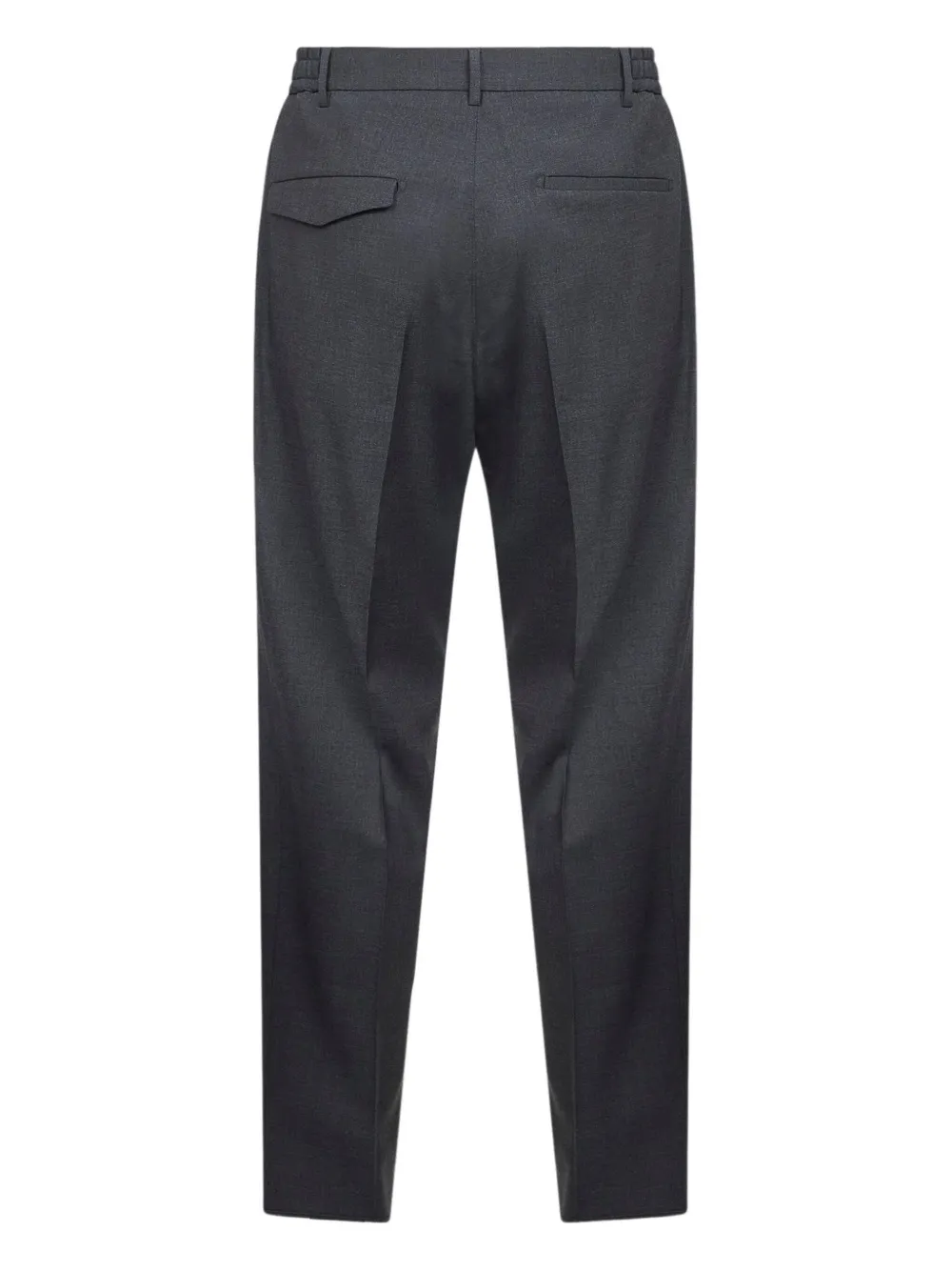 Tagliatore elasticated waistband tapered trousers - Grijs