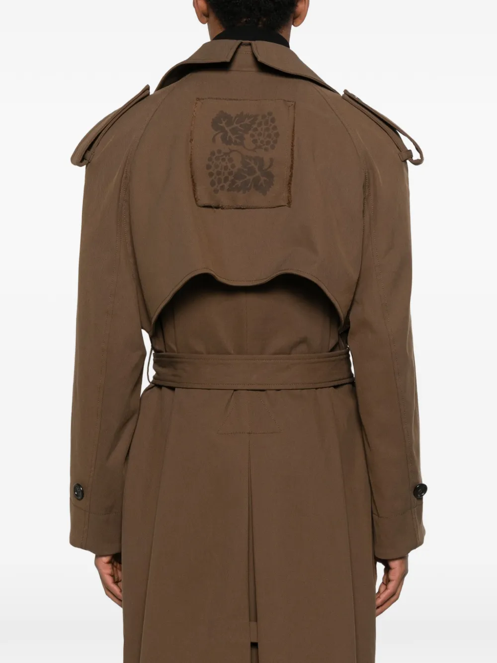 FEDERICO CINA Trenchcoat met dubbele rij knopen Bruin