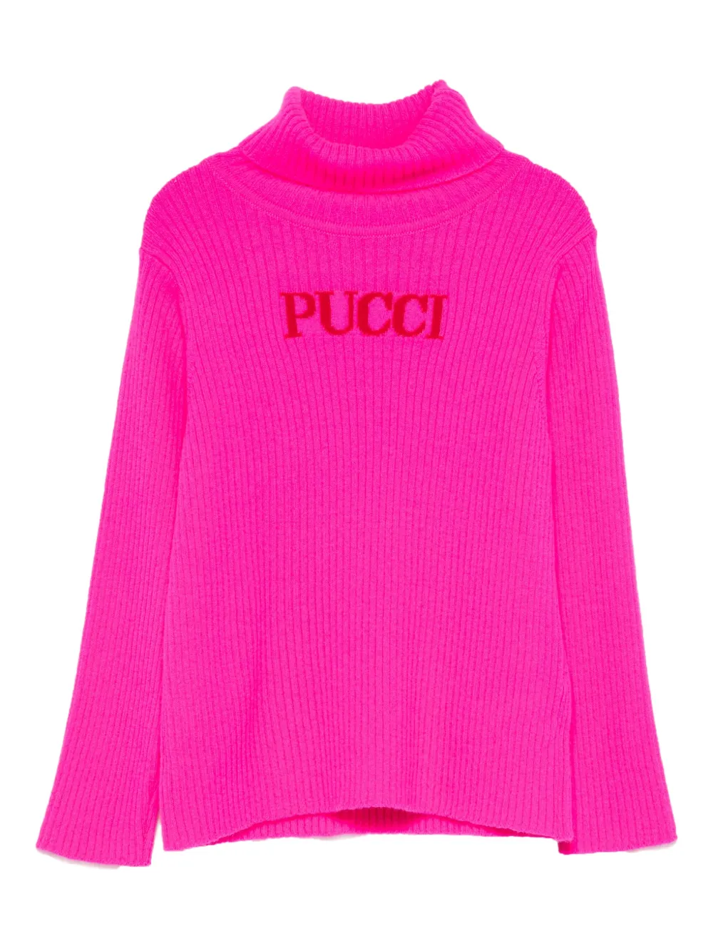 PUCCI Junior logo turtleneck sweater | Pink | Image 1