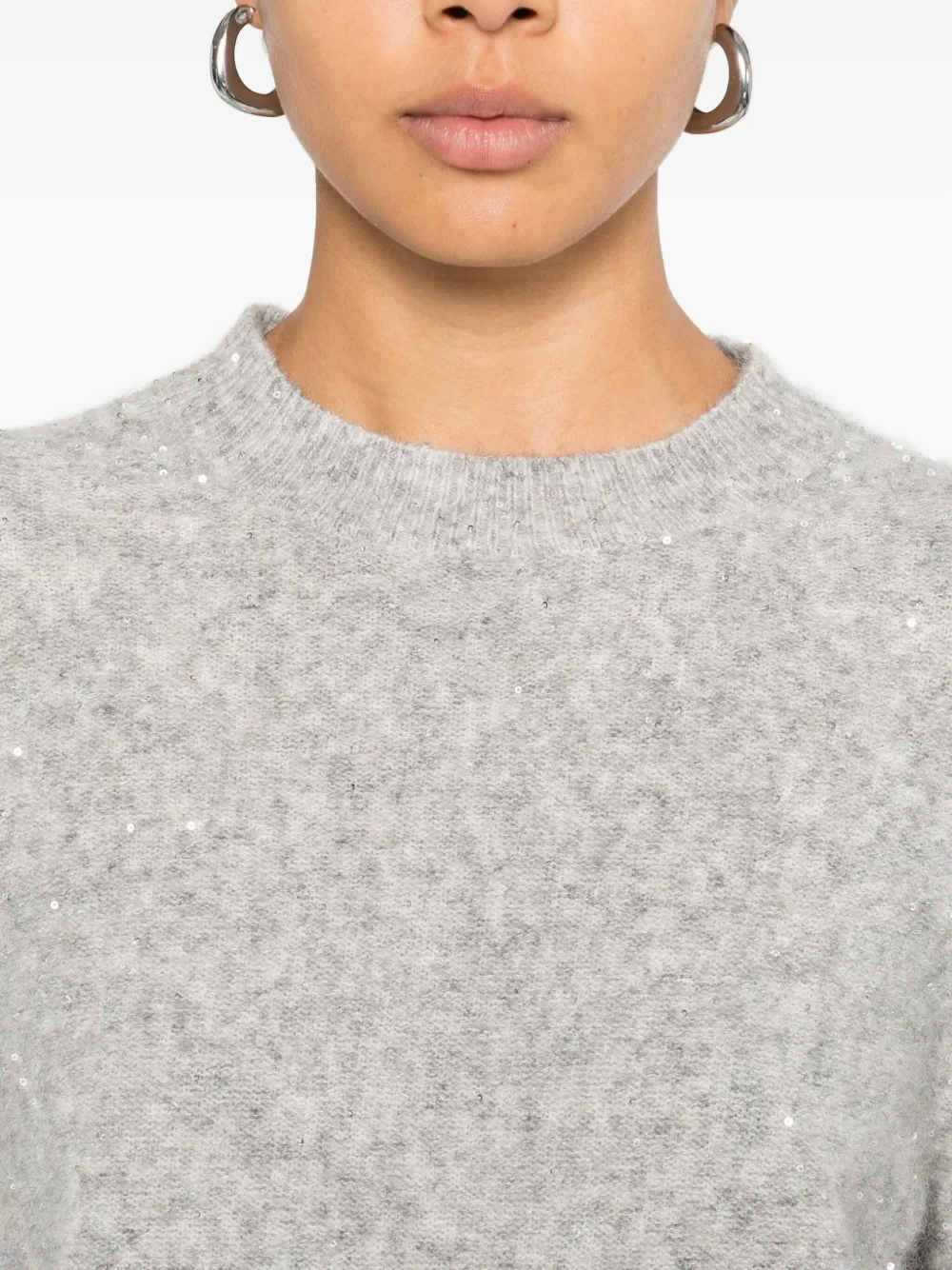 Ivory Paris Sequin-embellished Sweater In Multi