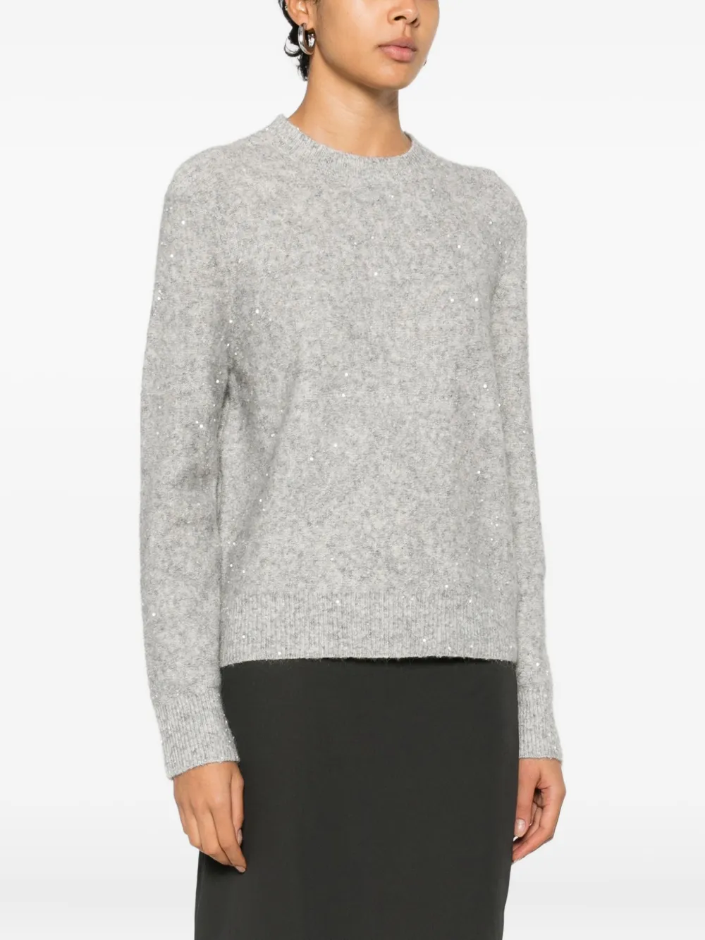 Ivory Paris Sequin-embellished Sweater In Multi
