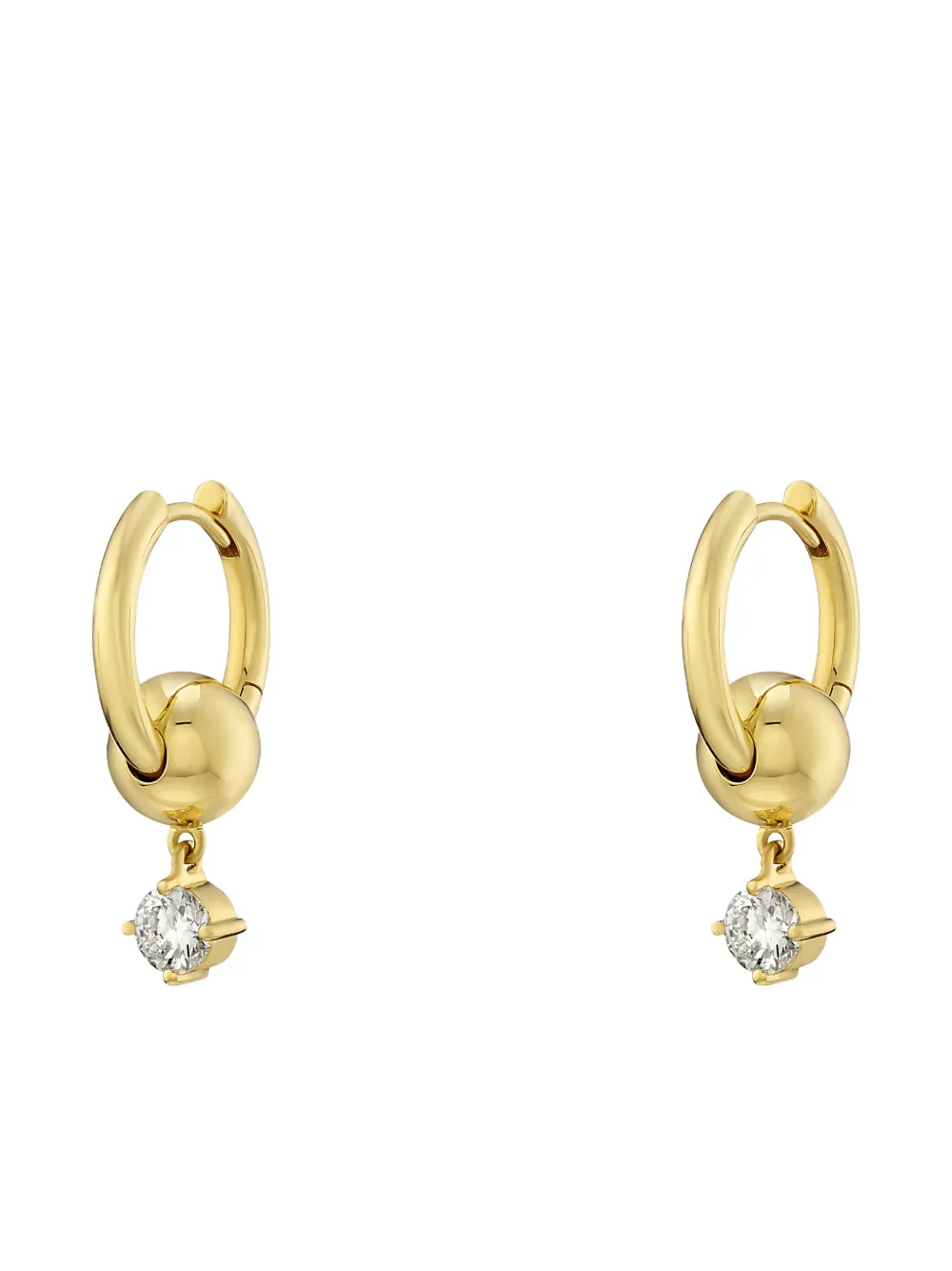 ROSEKEY 18K yellow gold Love Is In The Air diamond earrings - Oro