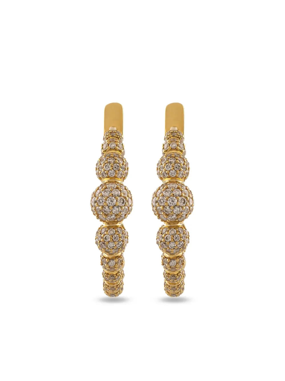 ROSEKEY 18K yellow gold Endless diamond hoop earrings - Oro
