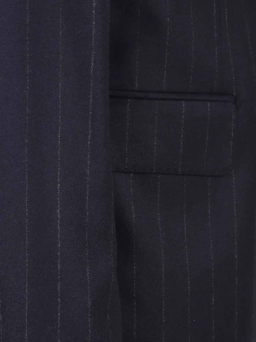 Tagliatore Striped Double-breasted Suit In Wool And Silk In Blue