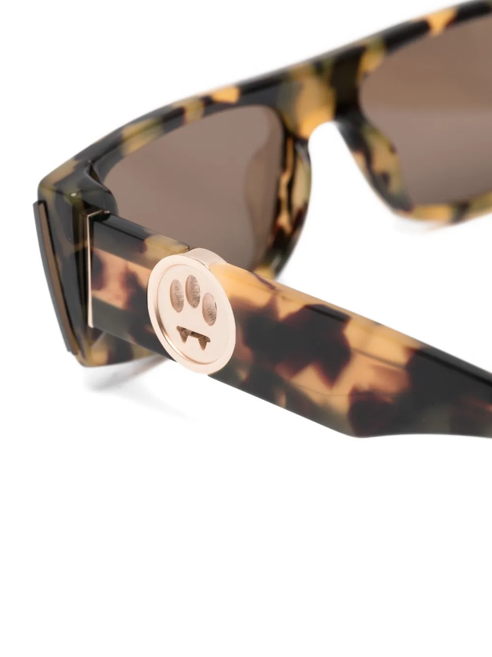  Barrow Stepper Square-frame Logo-detail Sunglasses - Brown 