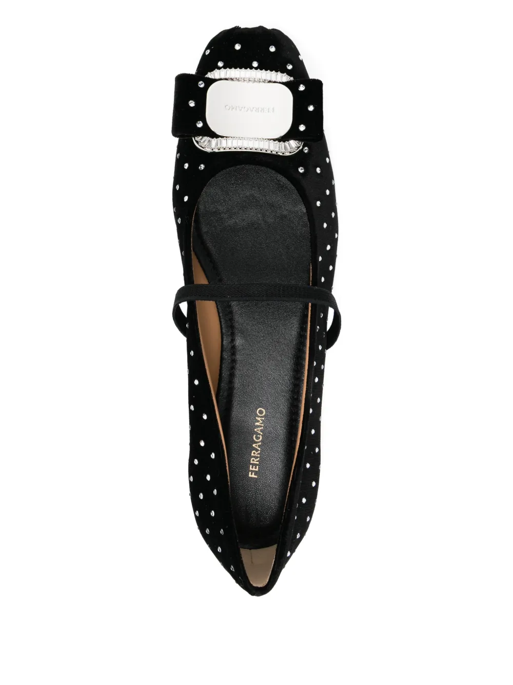 Ferragamo Vara ballerina's met gesp Zwart