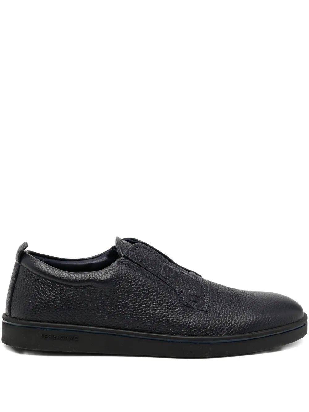Ferragamo logo-engraved leather loafers - Nero