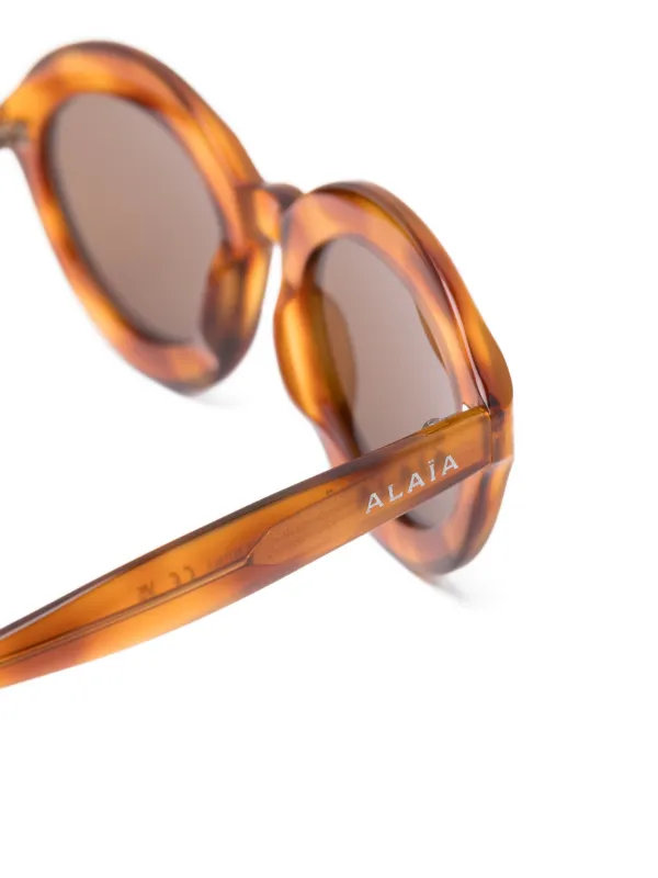 Azzedine Alaïa round-frame Sunglasses | Brown | FARFETCH JO