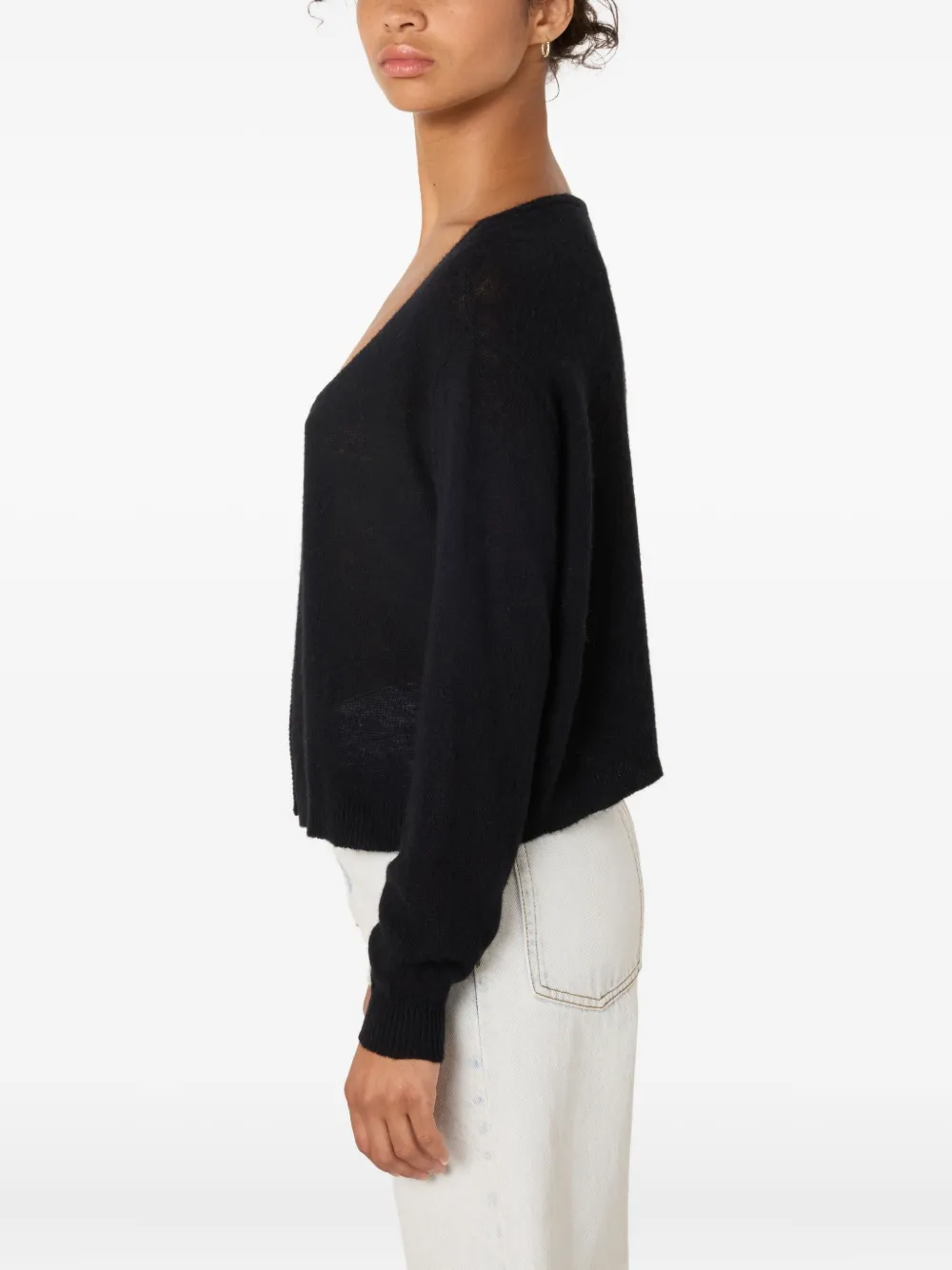 American Vintage Dumy V-neck Cardigan In Black