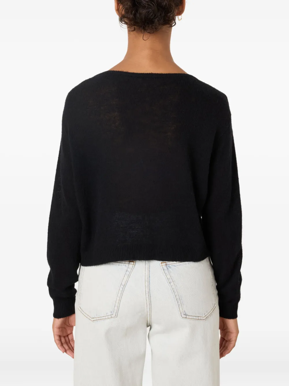 American Vintage Dumy V-neck Cardigan In Black