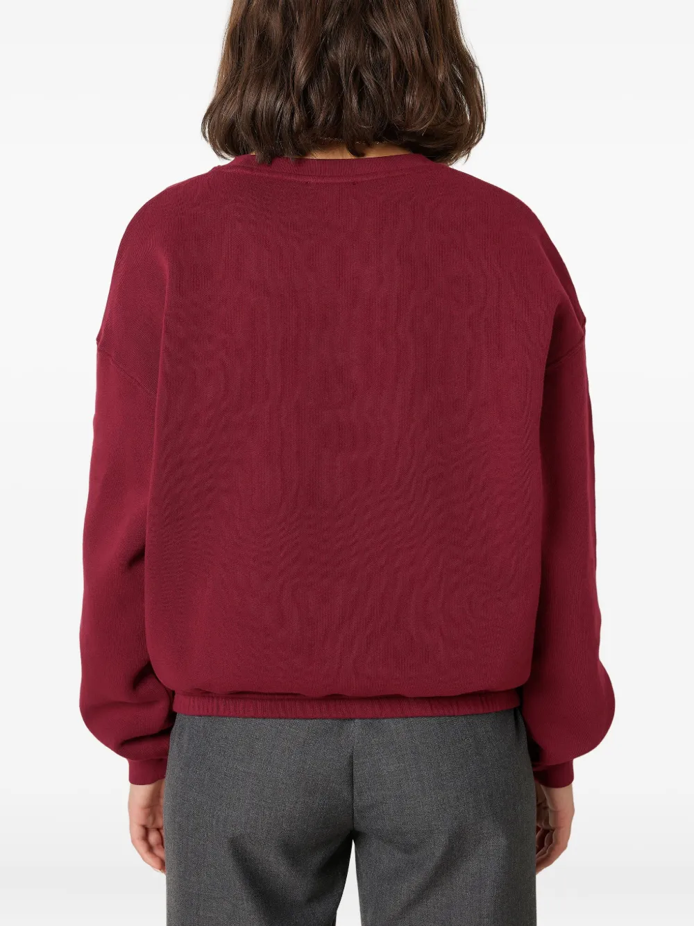 American Vintage Izubird cropped sweater met logo-print Rood