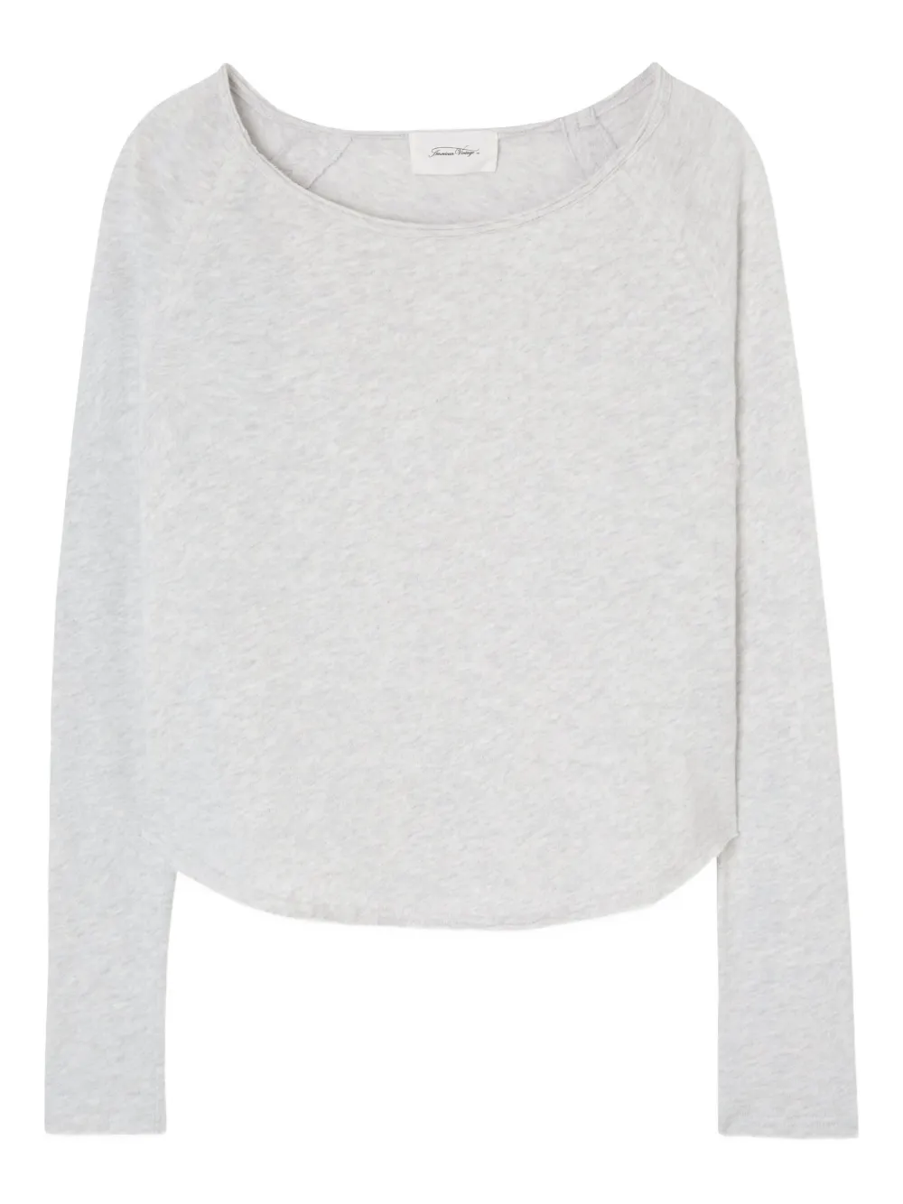 American Vintage Sonoma Raglan Sleeve Boat Neck T-shirt In Gray