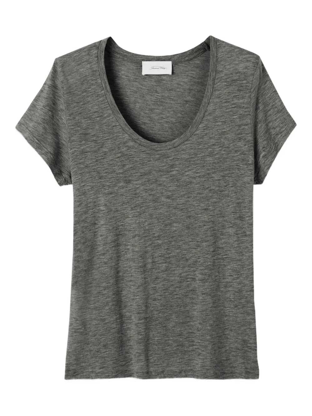 American Vintage Scoop-neck Short-sleeved T-shirt In Gray