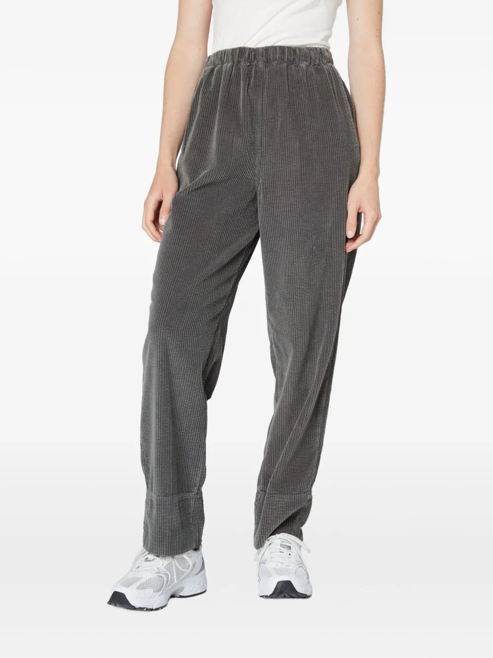 American Vintage Padow ribfluwelen broek Grijs