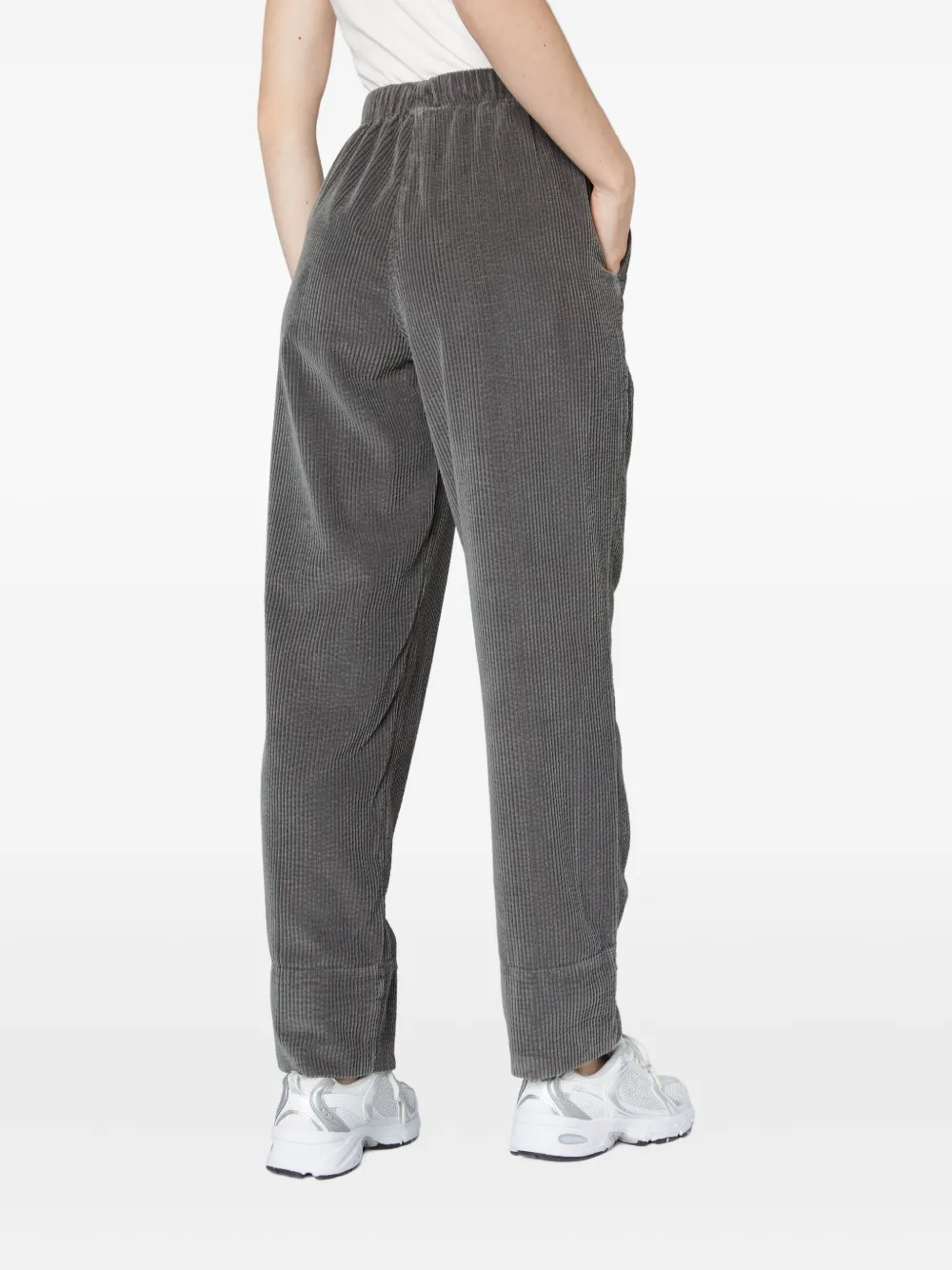 American Vintage Padow ribfluwelen broek Grijs